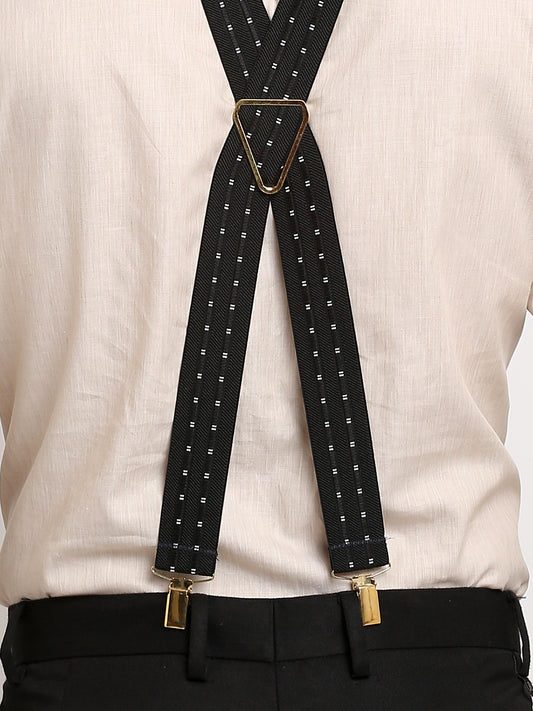 Black Striped with Highlights Suspender MB-196
