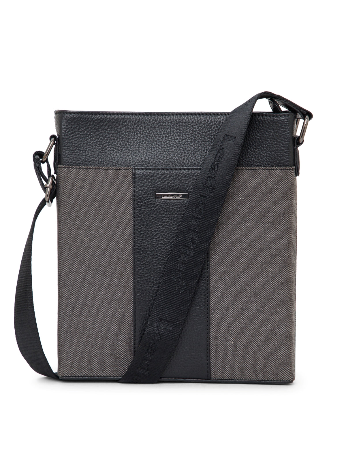 Dual-Texture Leather Sling Bag