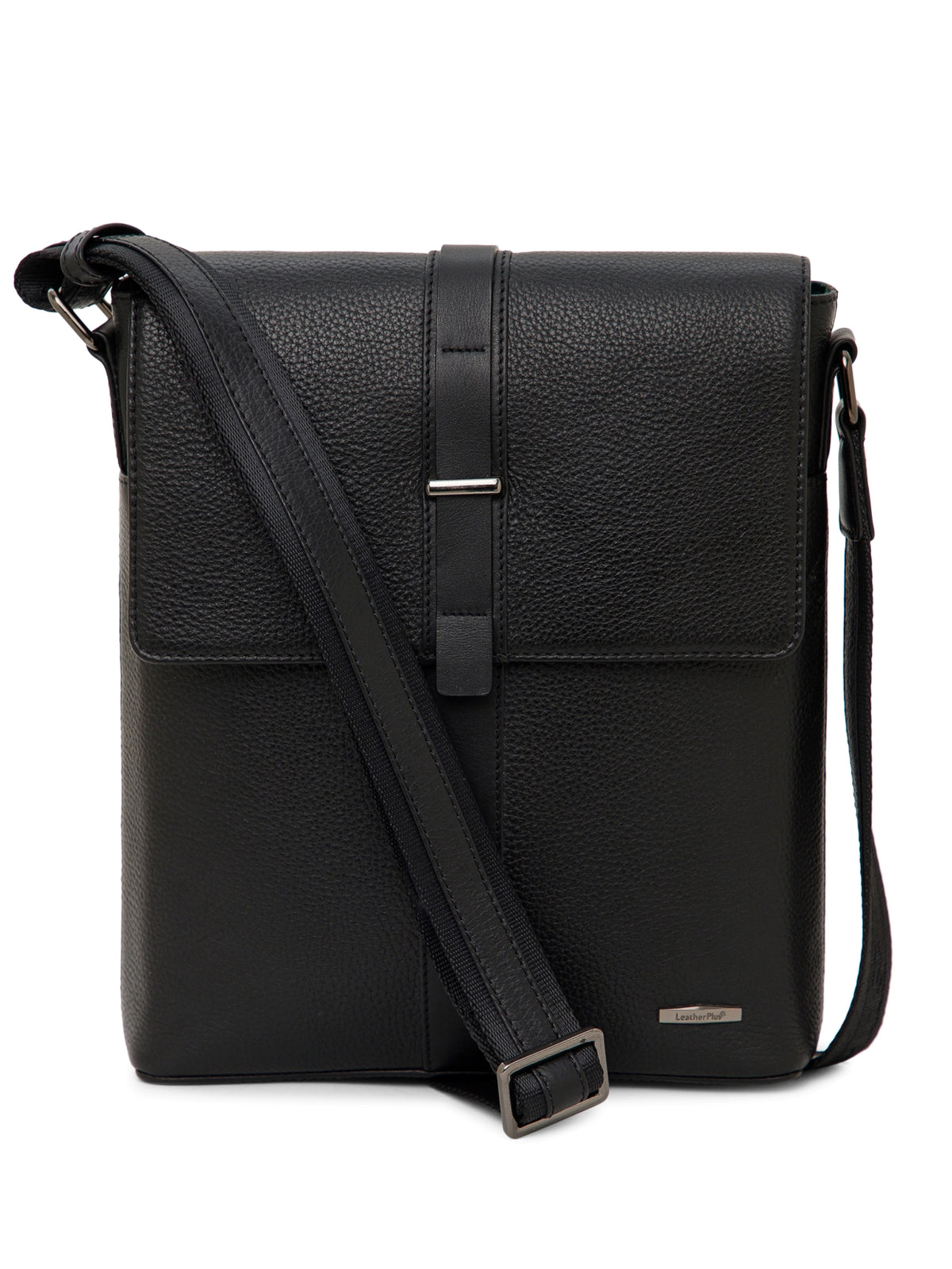 Textured Leather Sling Bag