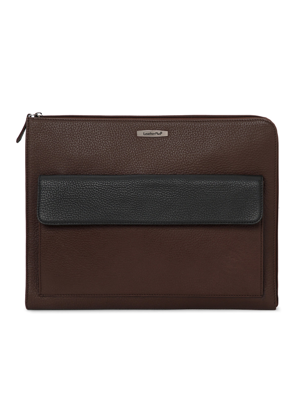 Colorblock Leather Laptop Sleeve
