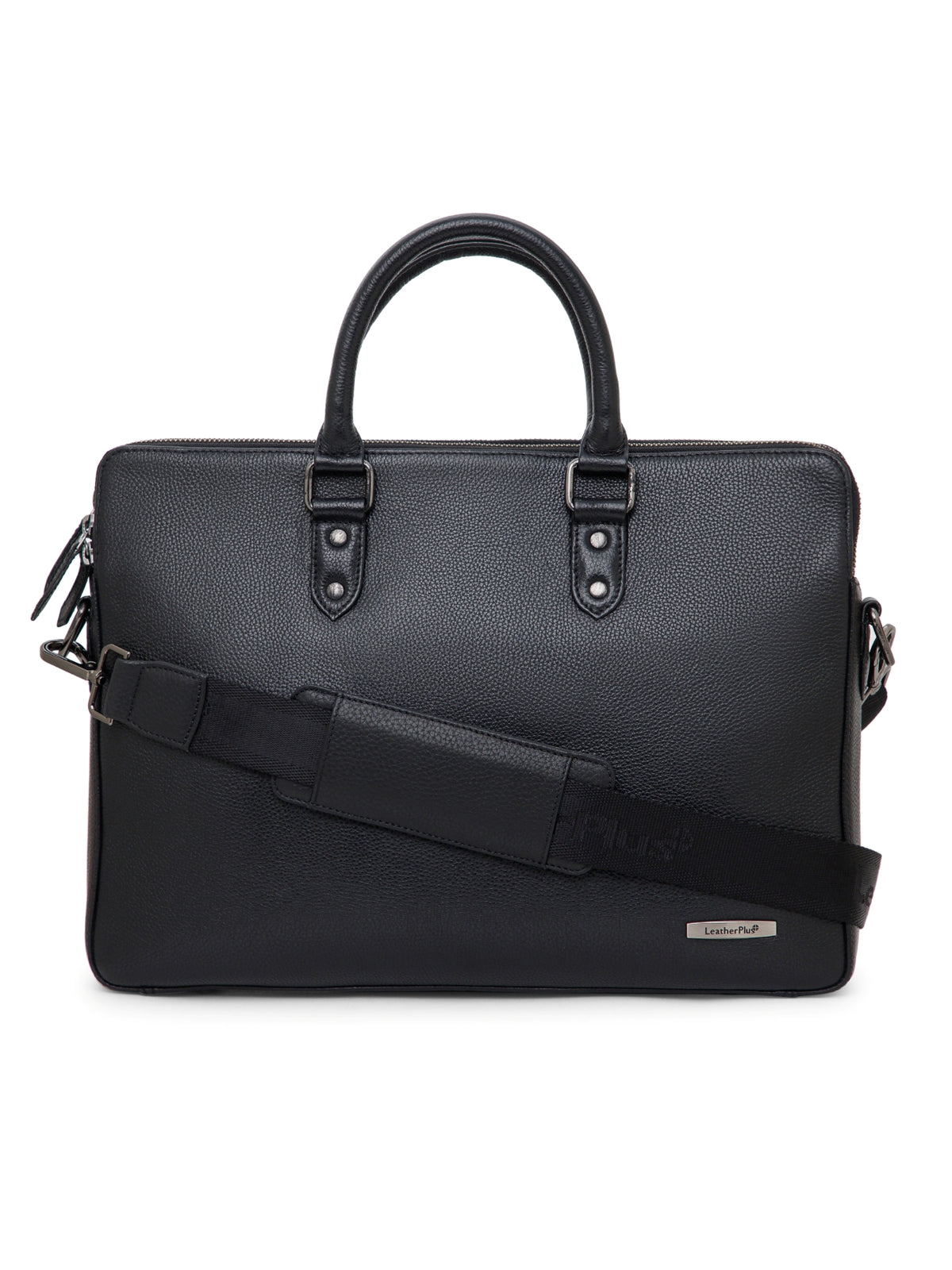 Natural Milled Leather Laptop Bag