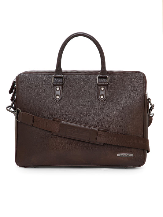 Natural Milled Leather Laptop Bag LT16-3002