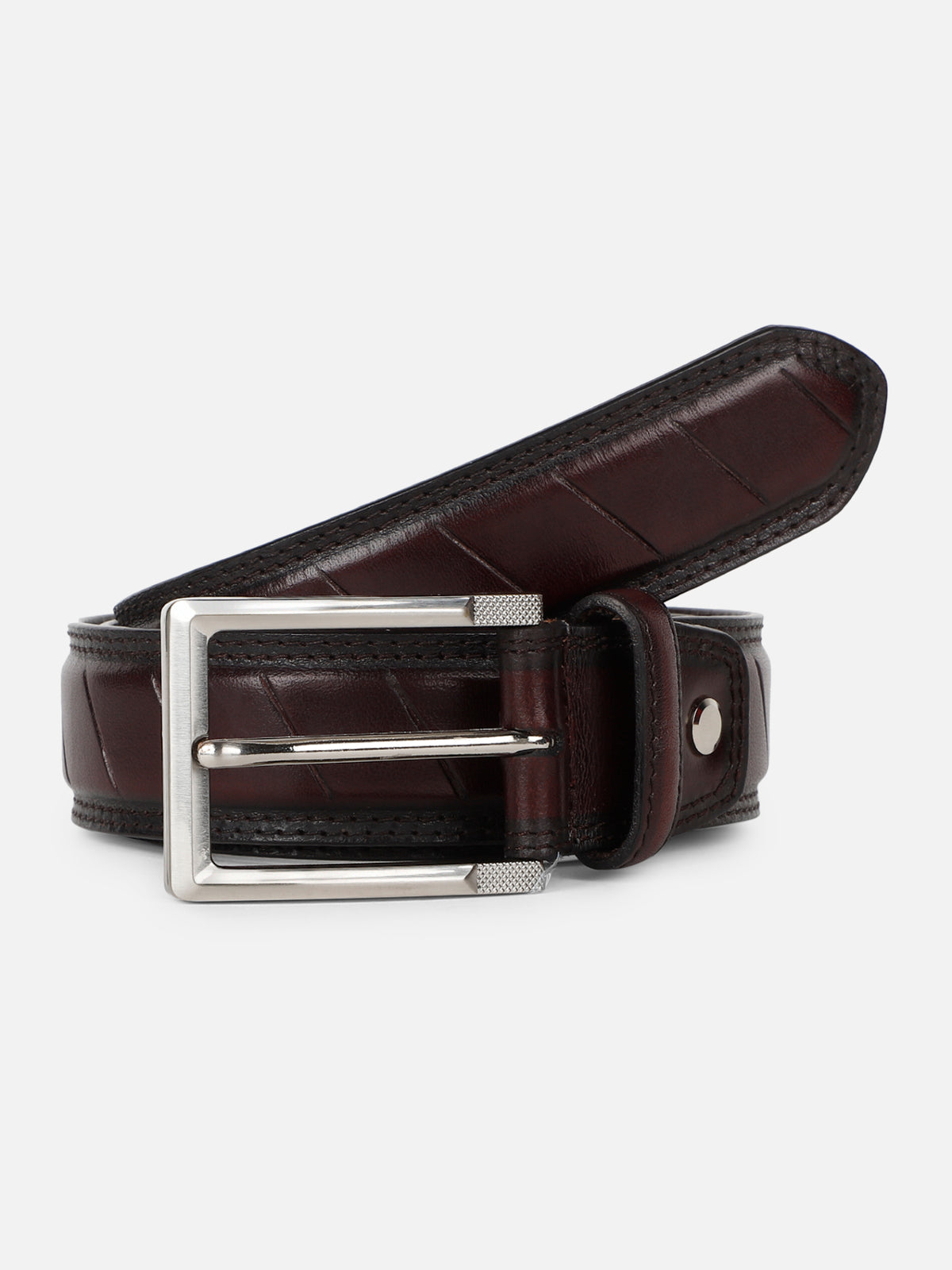 Slant Panel Pattern Belt