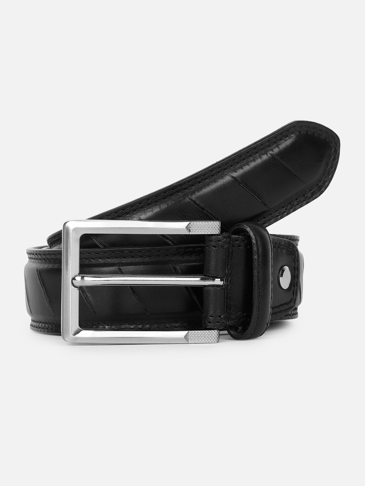 Slant Panel Pattern Belt