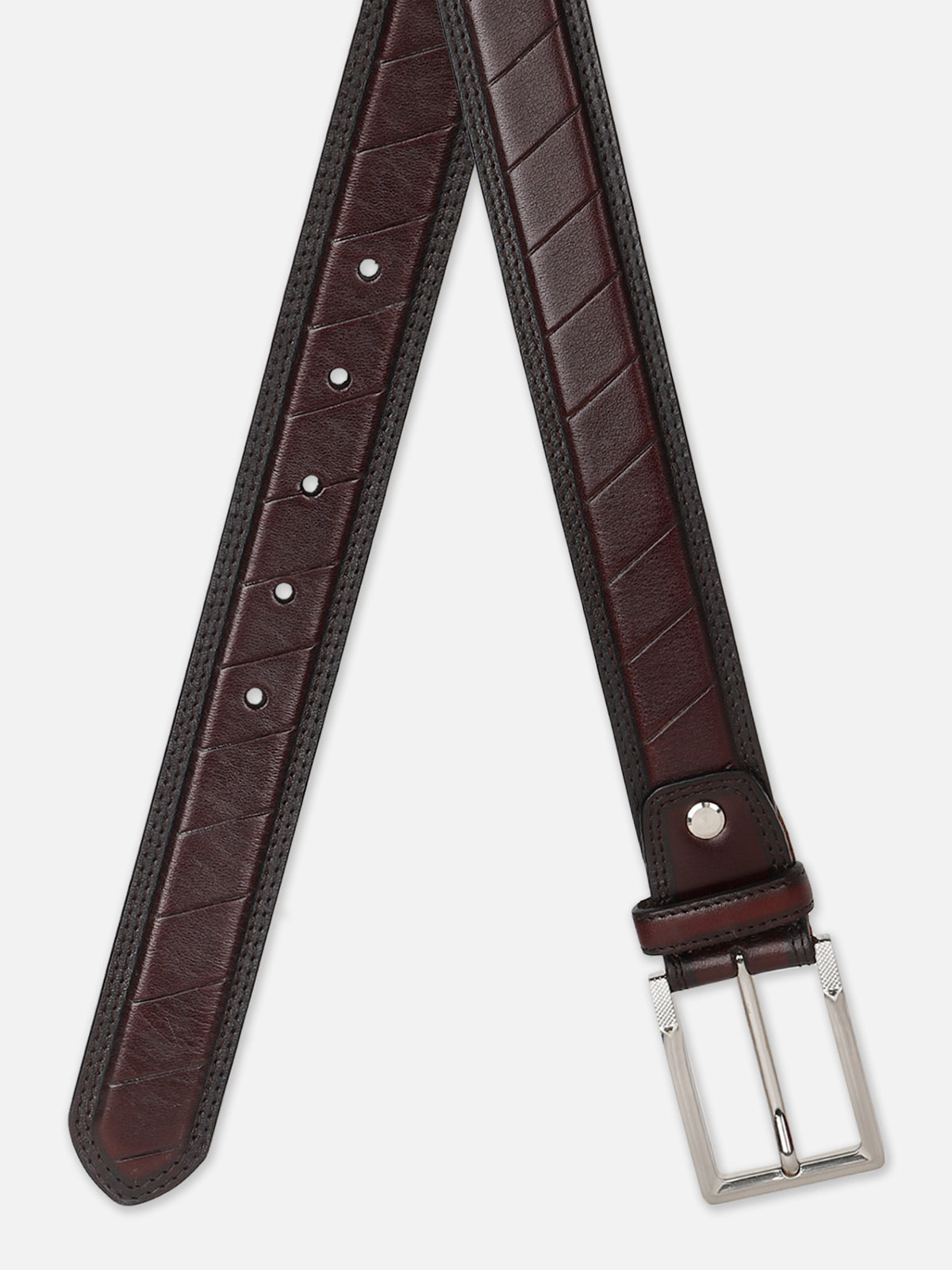Slant Panel Pattern Belt