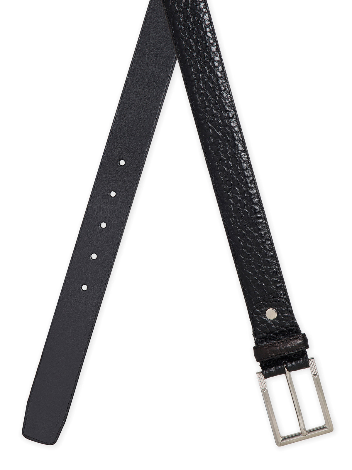 Plus Size Vintage Grain Autolock Leather Belt