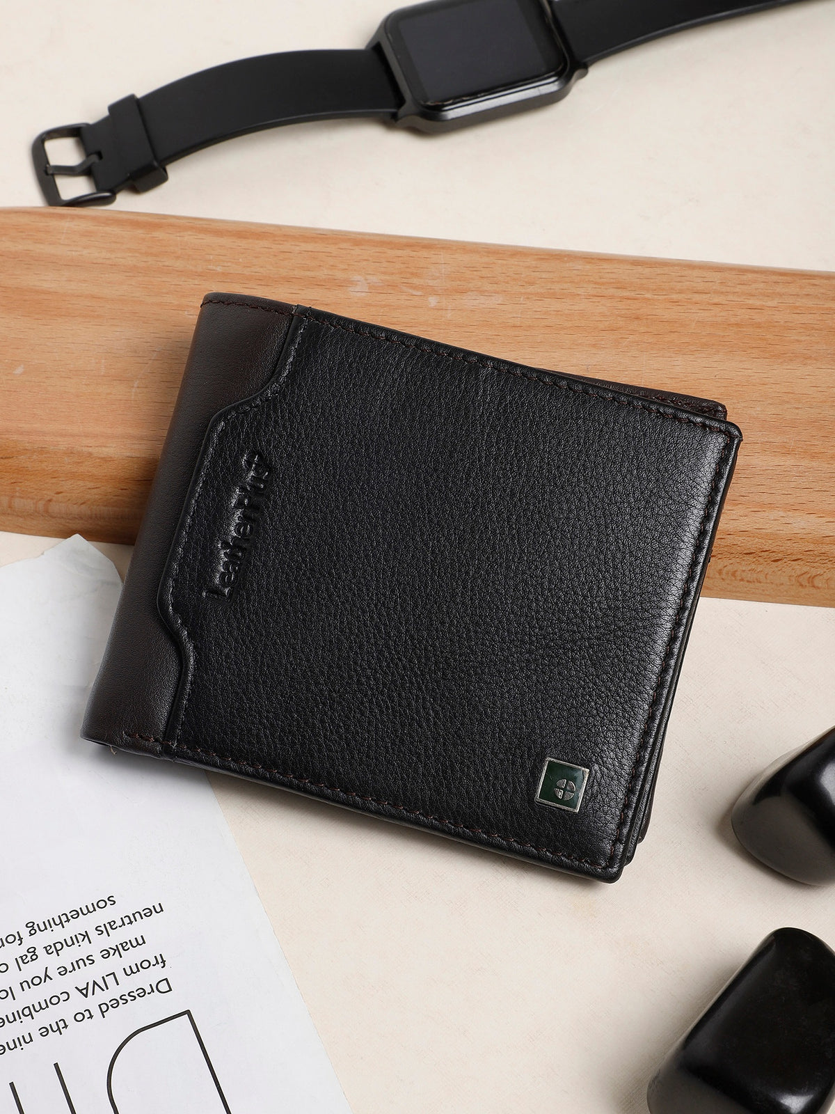 Textured Leather Wallet