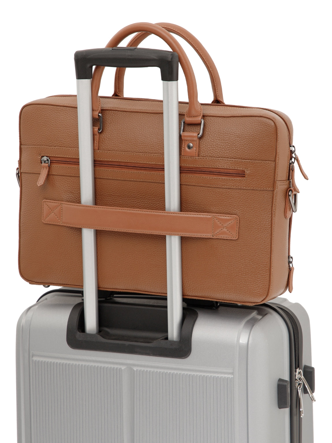 Textured Work Leather Laptop Bag