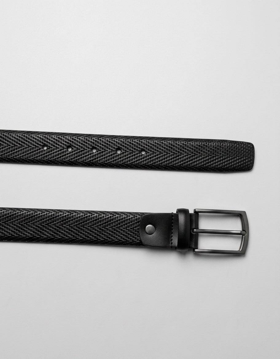 Diamond Crosshatch Embossed Belt