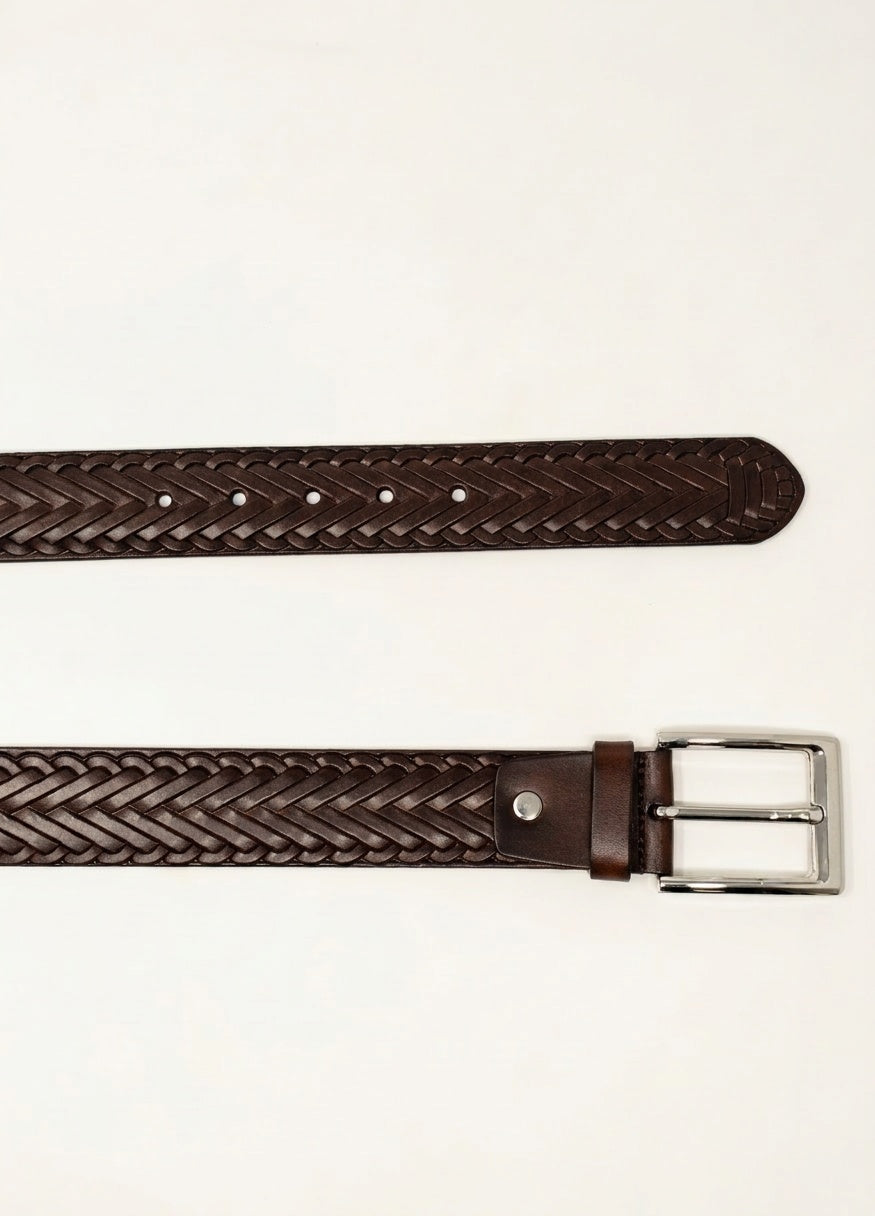 Diamond Crosshatch Embossed Belt