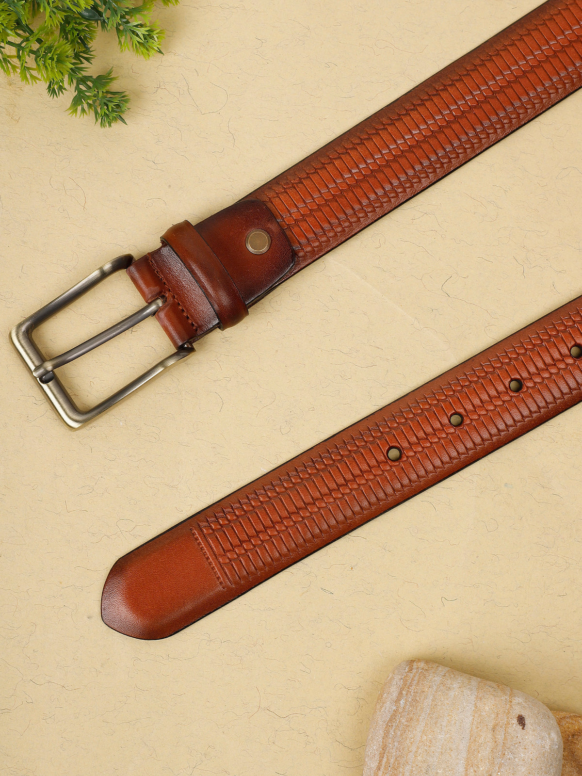 Crafted Men Belt Tan
