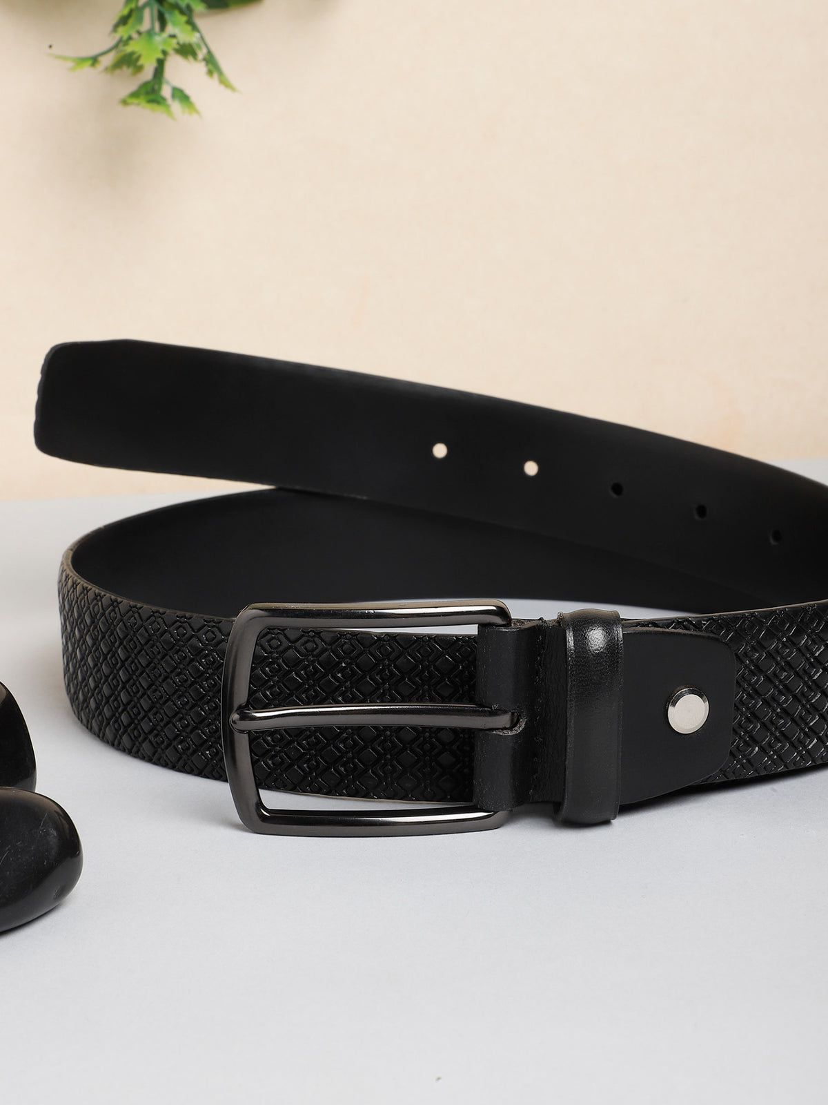 Diamond Crosshatch Embossed Belt