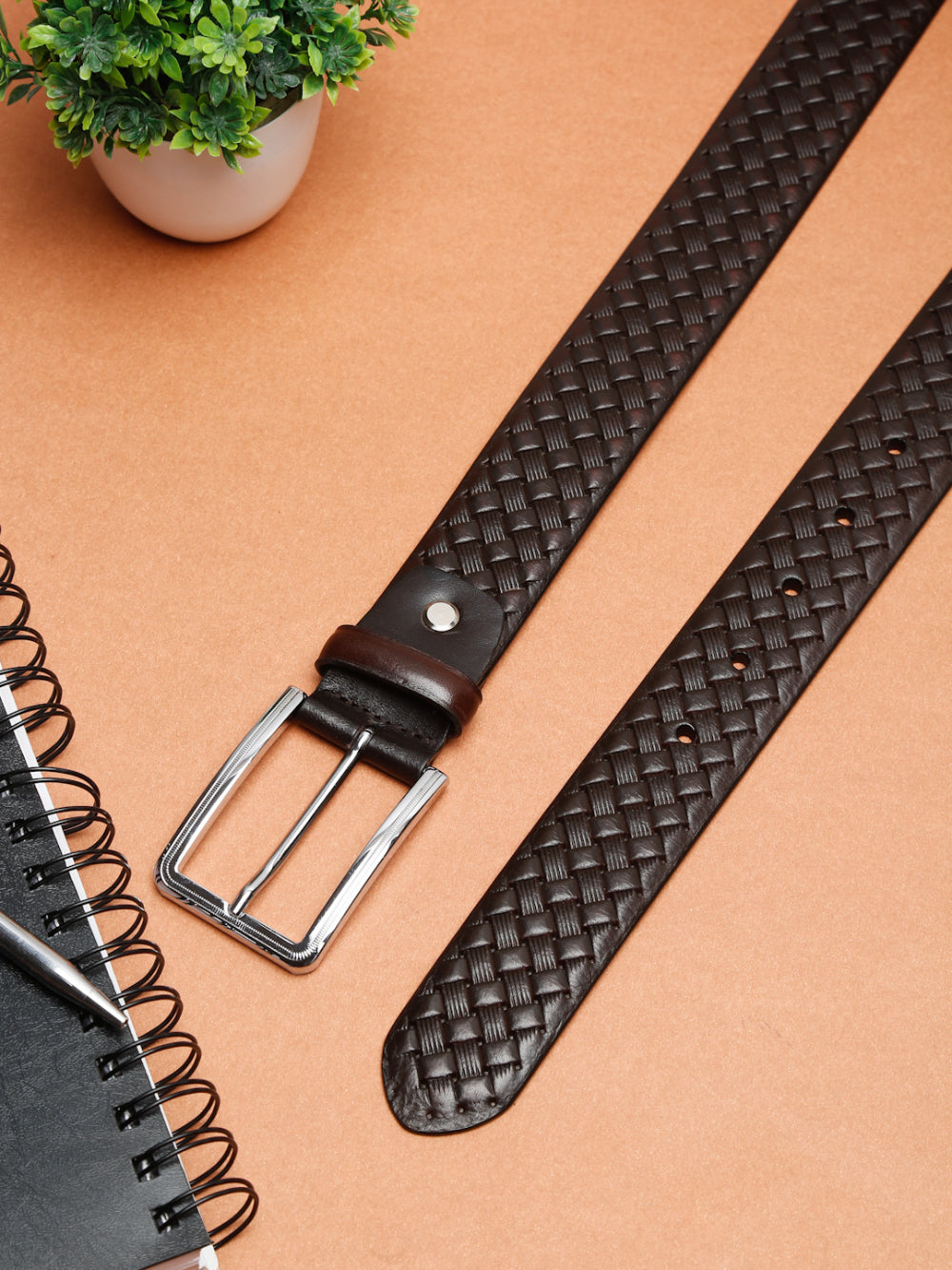 Basket Weave Crafted Leather Belt