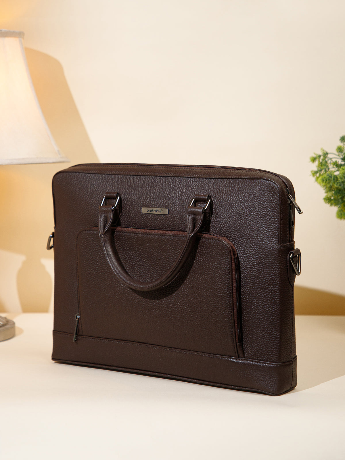 Sleek Leather Laptop Bag