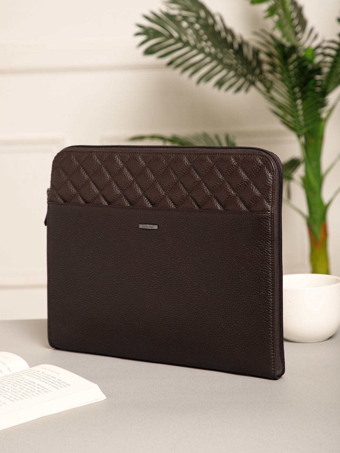 Quilted Leather Laptop Sleeve