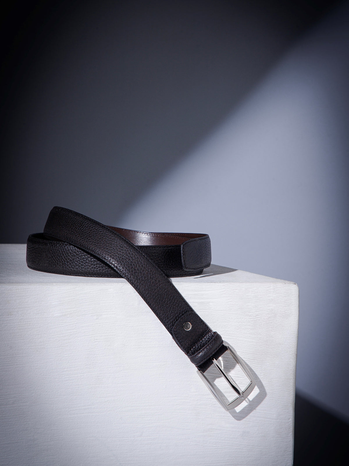 Plus Size Pebble Leather Belt