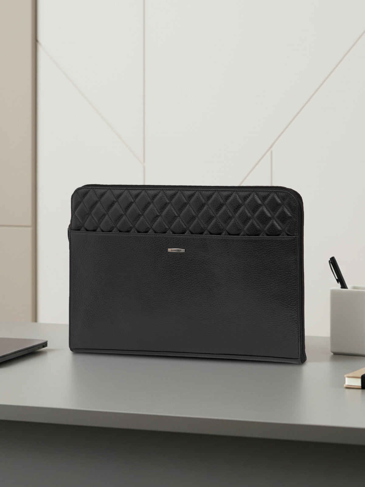 Quilted Leather Laptop Sleeve