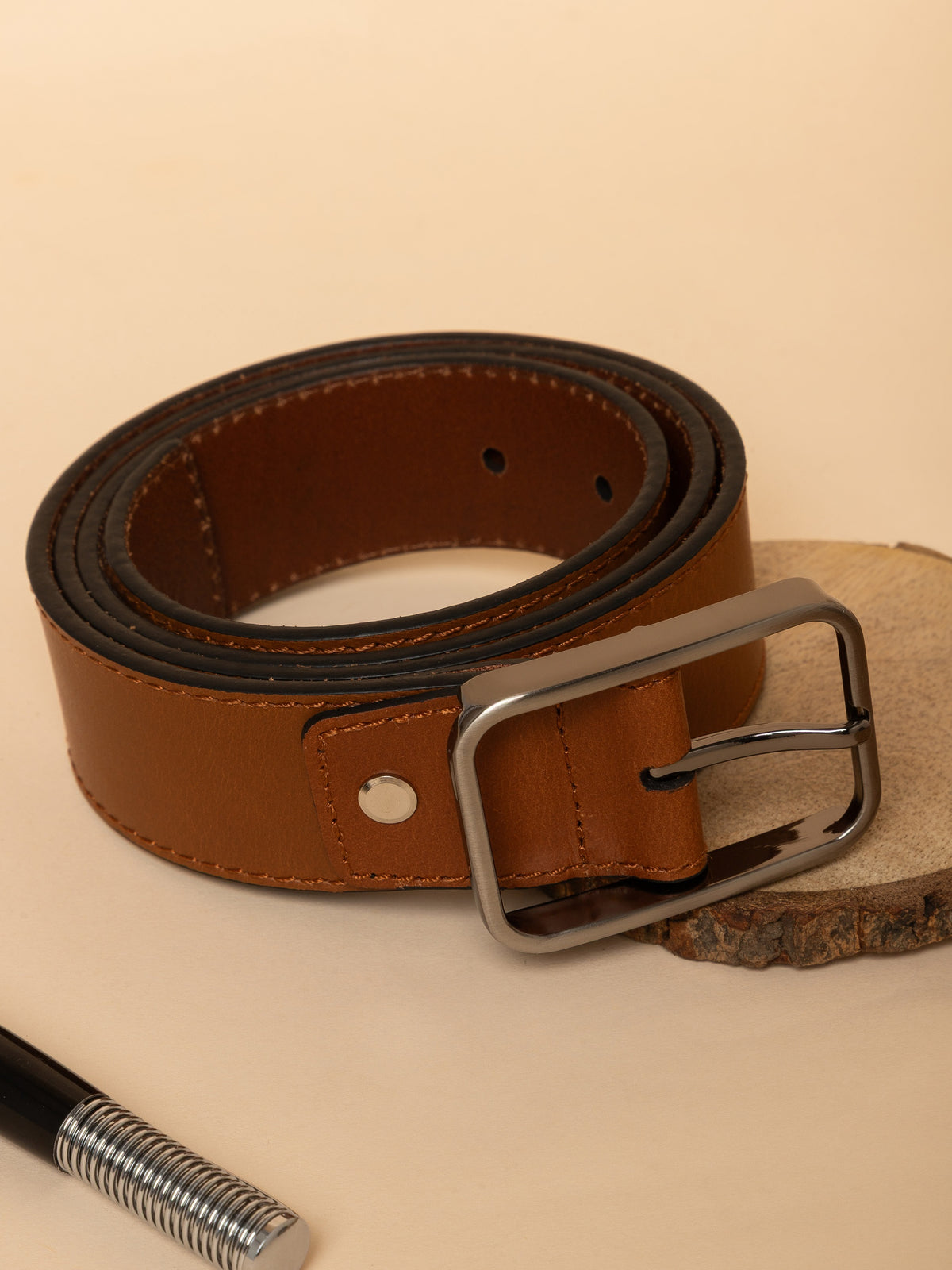 Textured Casual Leather Belt
