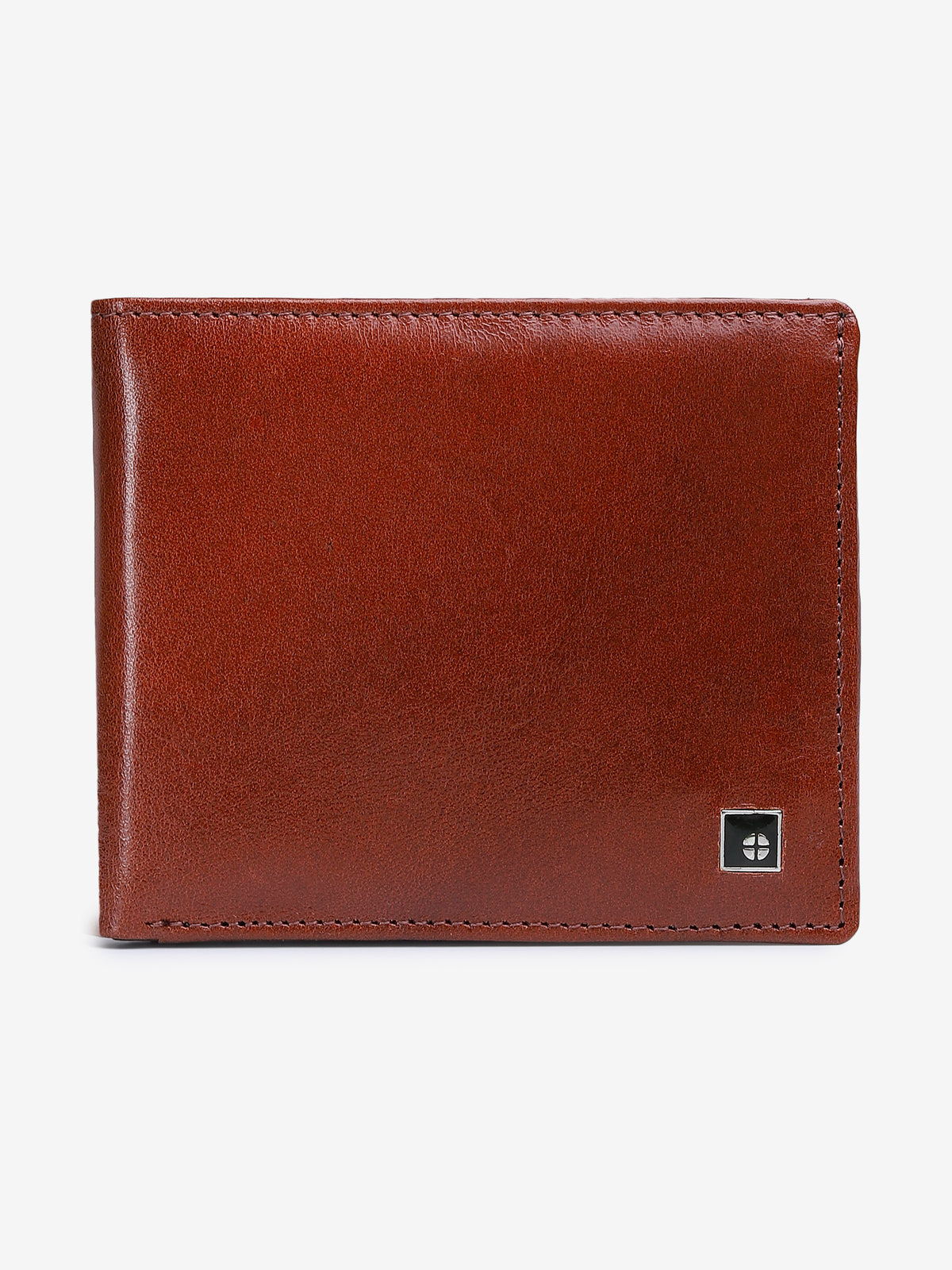 Ornate-Texture Leather Wallet