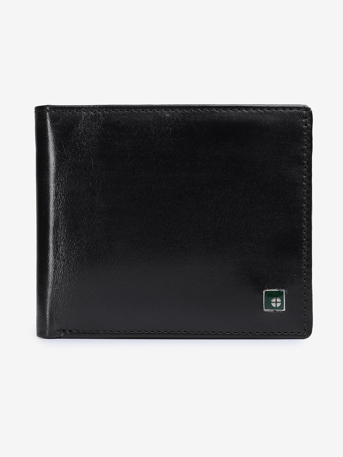 Ornate-Texture Leather Wallet
