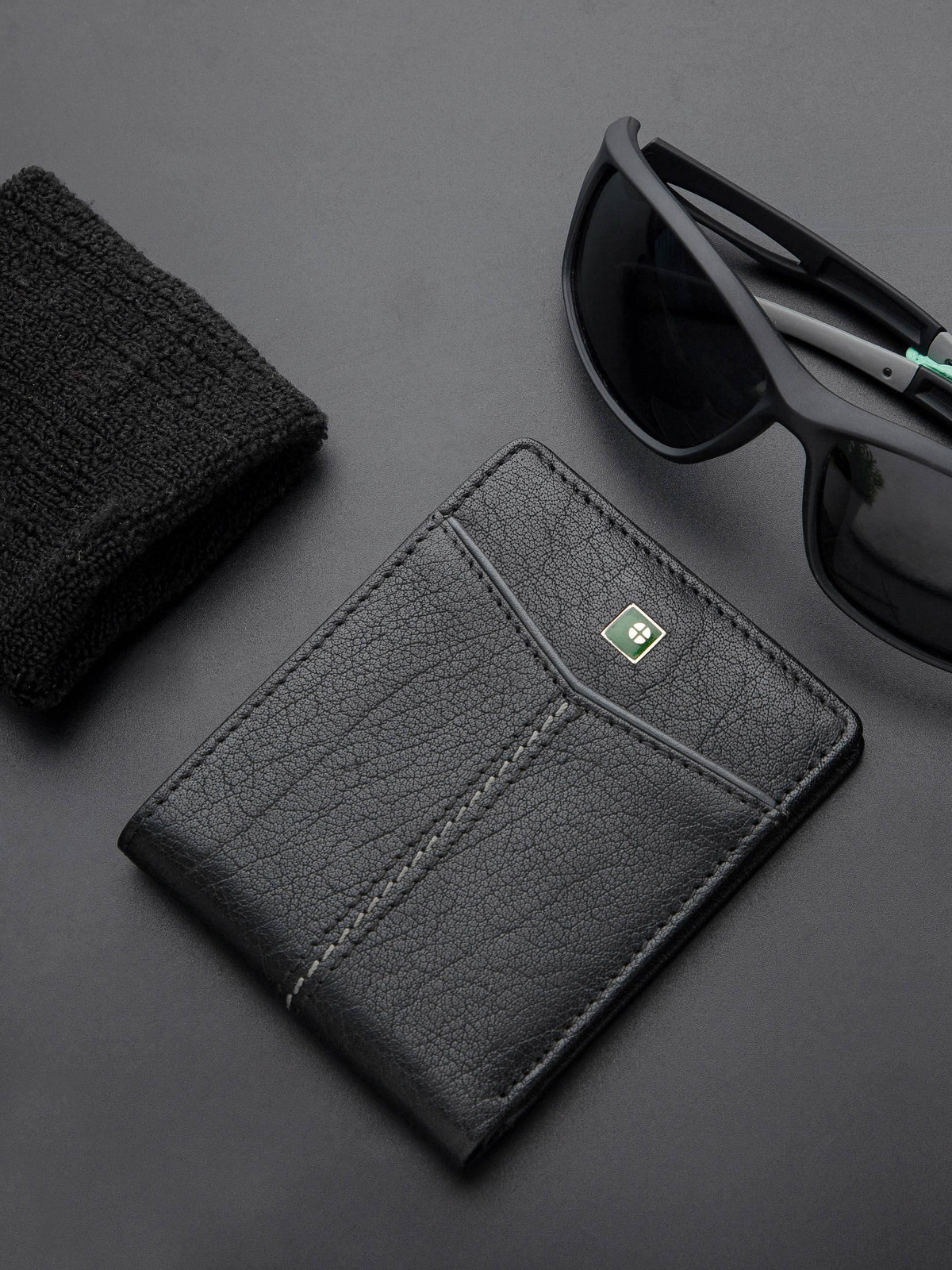 Geometric Leather Wallet