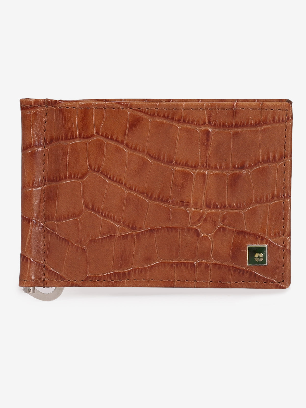 Croc-Embossed Leather Wallet