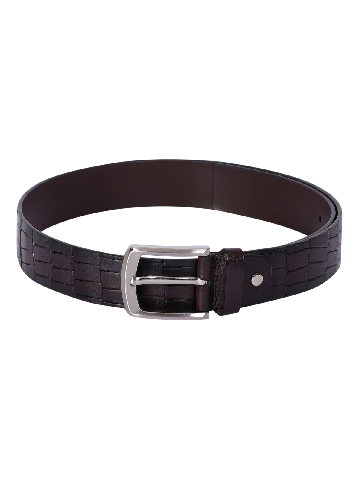 Crocodile Embossed Leather Belt