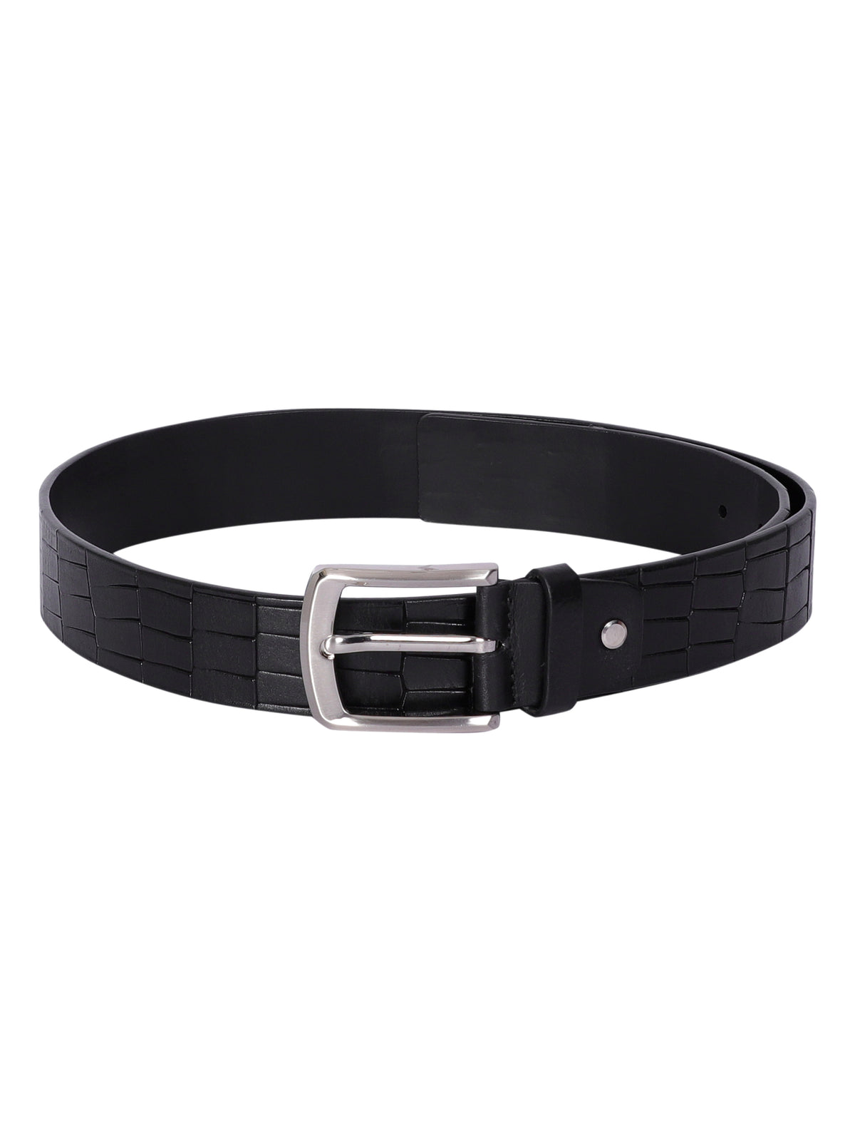 Crocodile Embossed Leather Belt