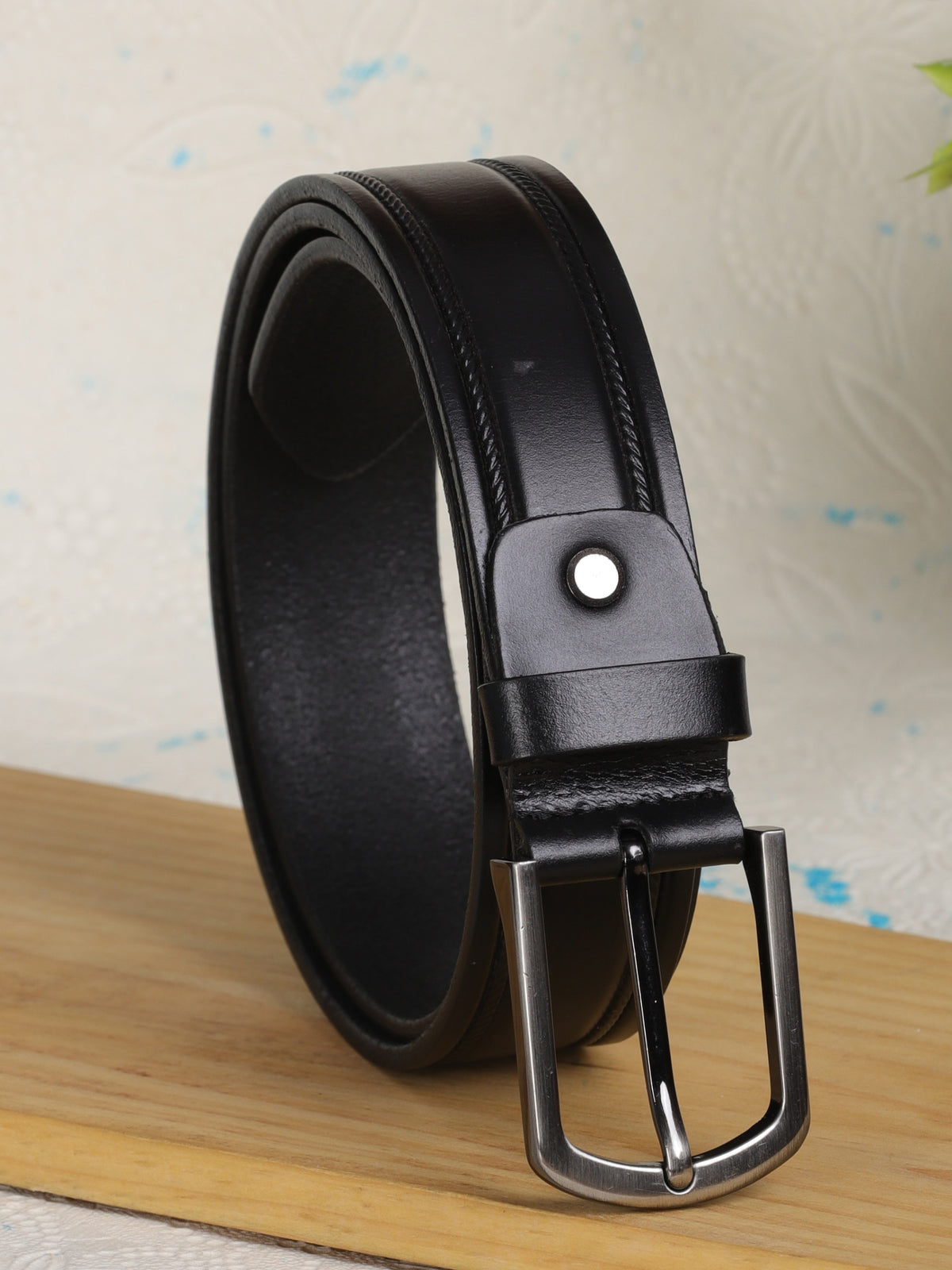 Center Groove Formal Leather Men