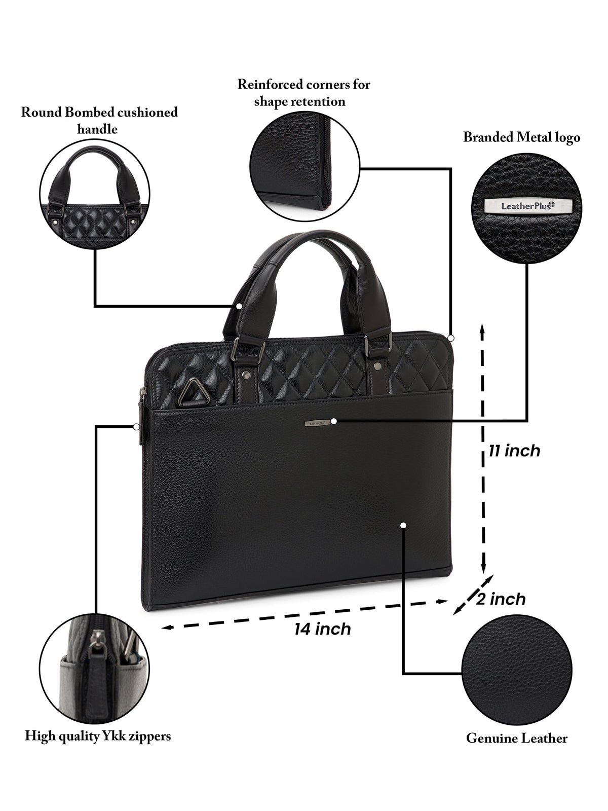 Quilted Leather Laptop Bag