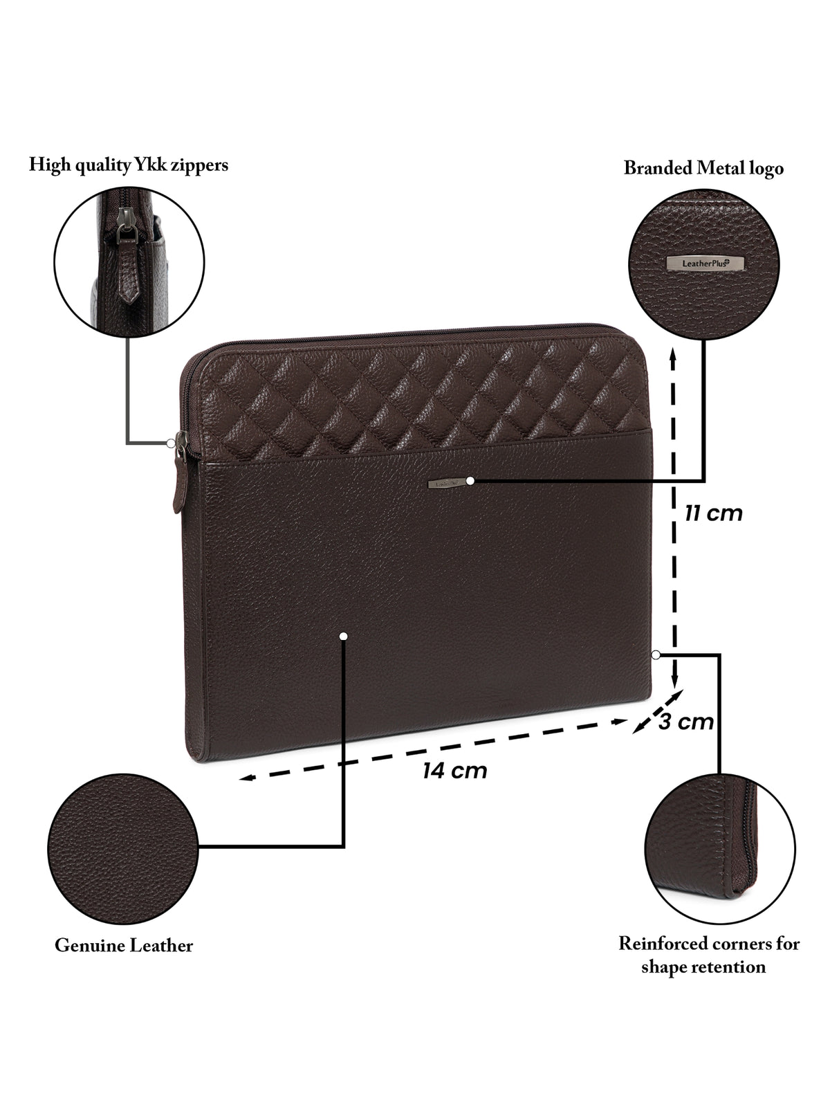Quilted Leather Laptop Sleeve