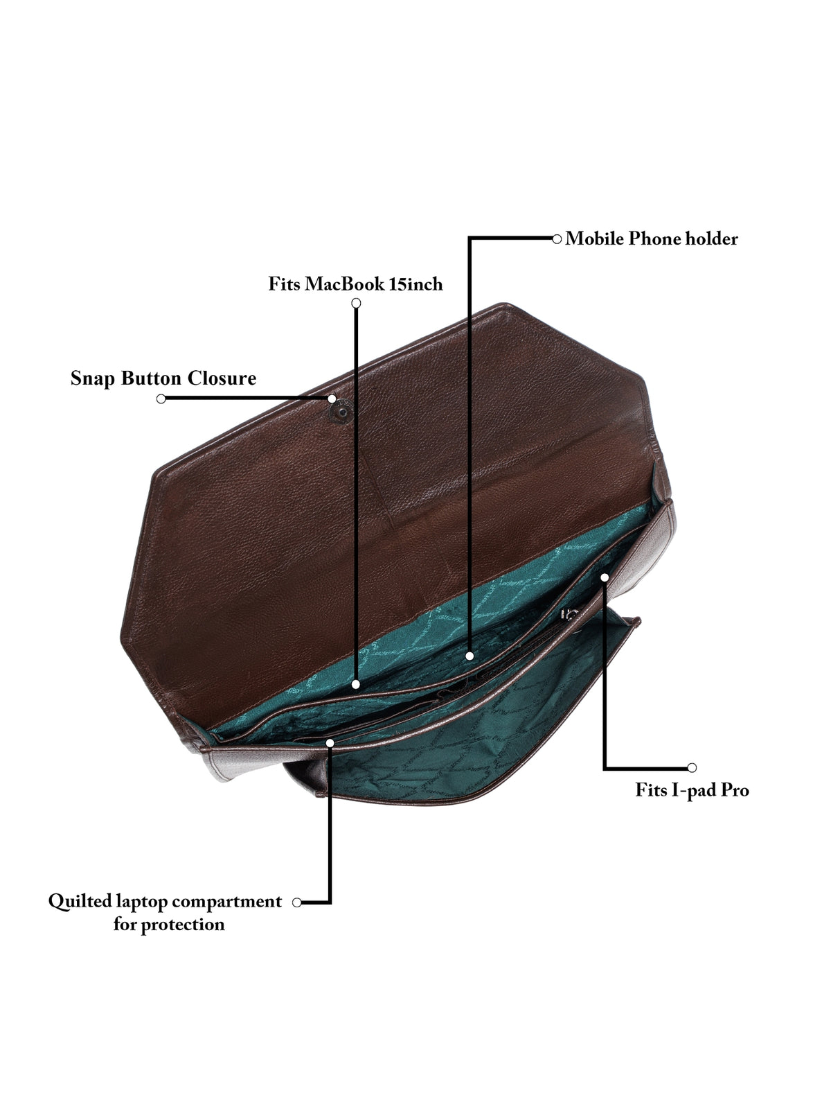 Natural Milled Leather Laptop Sleeve