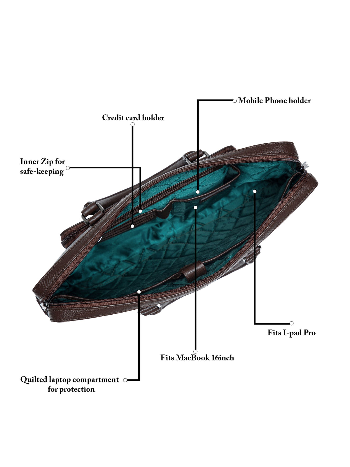 Sleek Leather Laptop Bag
