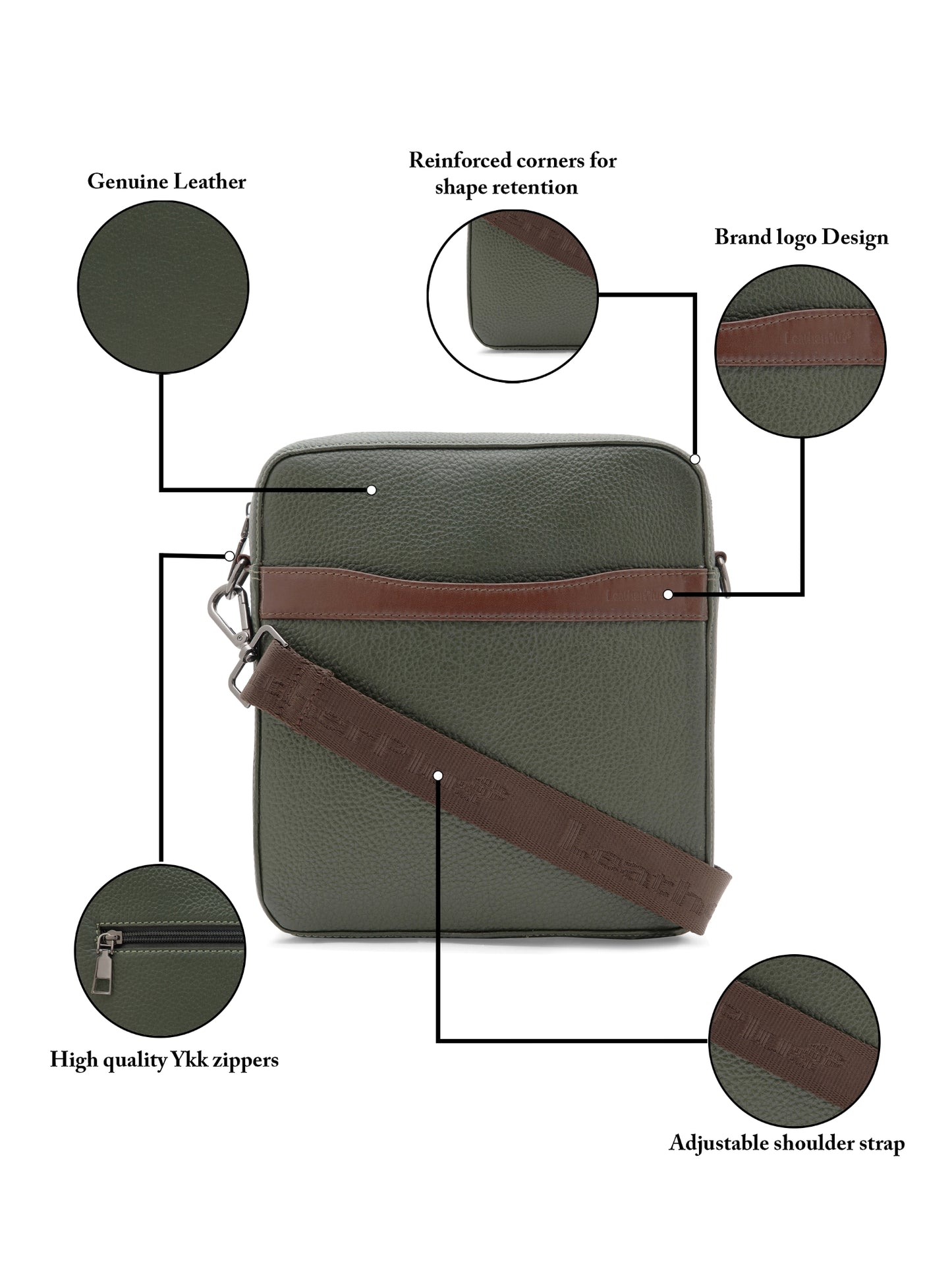 Urban Crossbody Men Sling Bag SGM-501 Olive