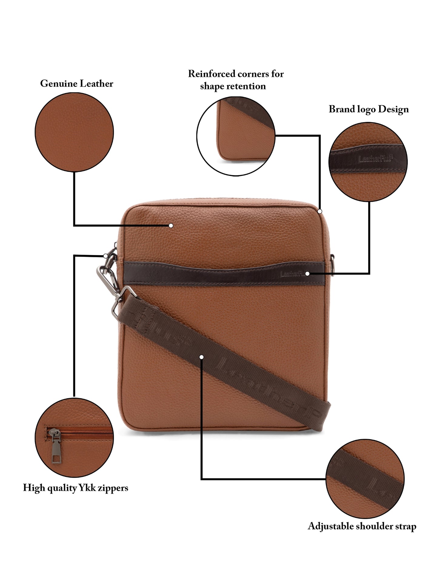 Urban Crossbody Men Sling Bag SGM-501 Tan