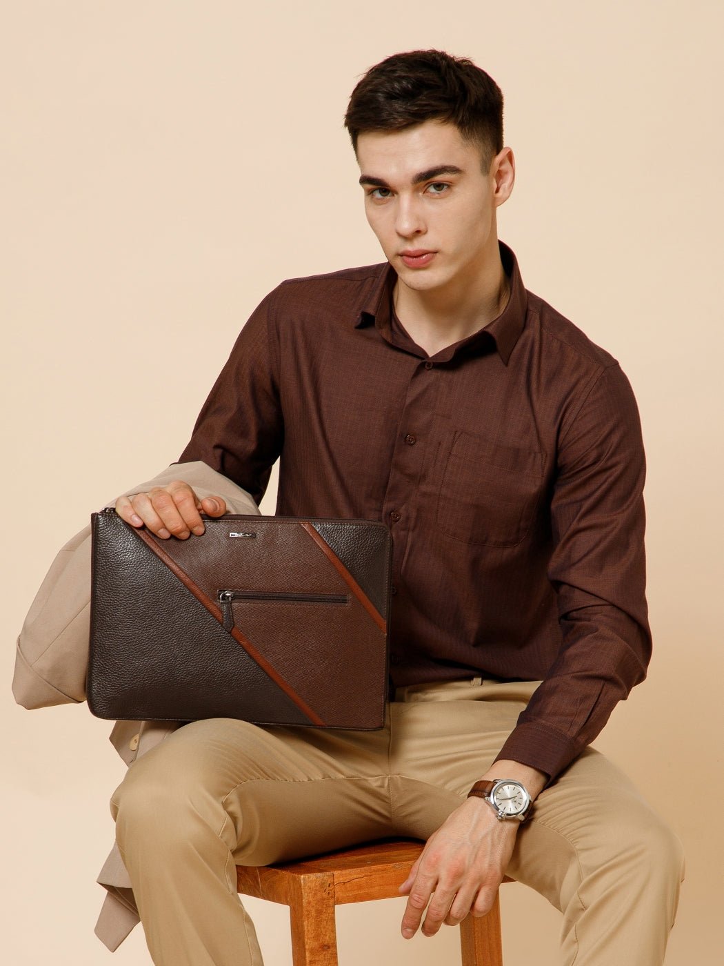 Variegated Leather Laptop Sleeve