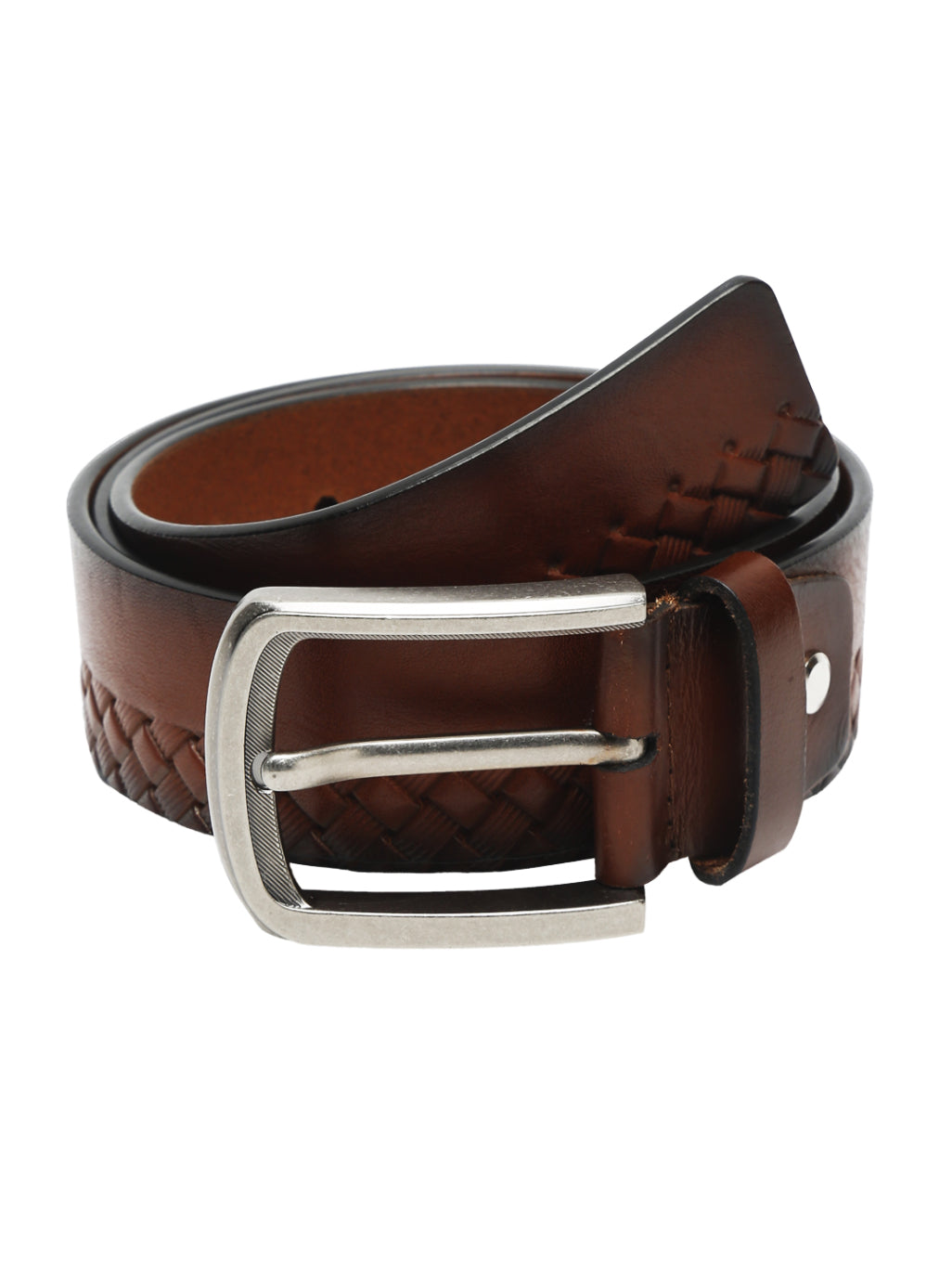 Dual-Texture Leather Belt