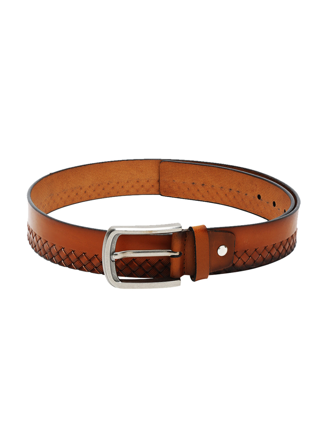 Dual-Texture Leather Belt