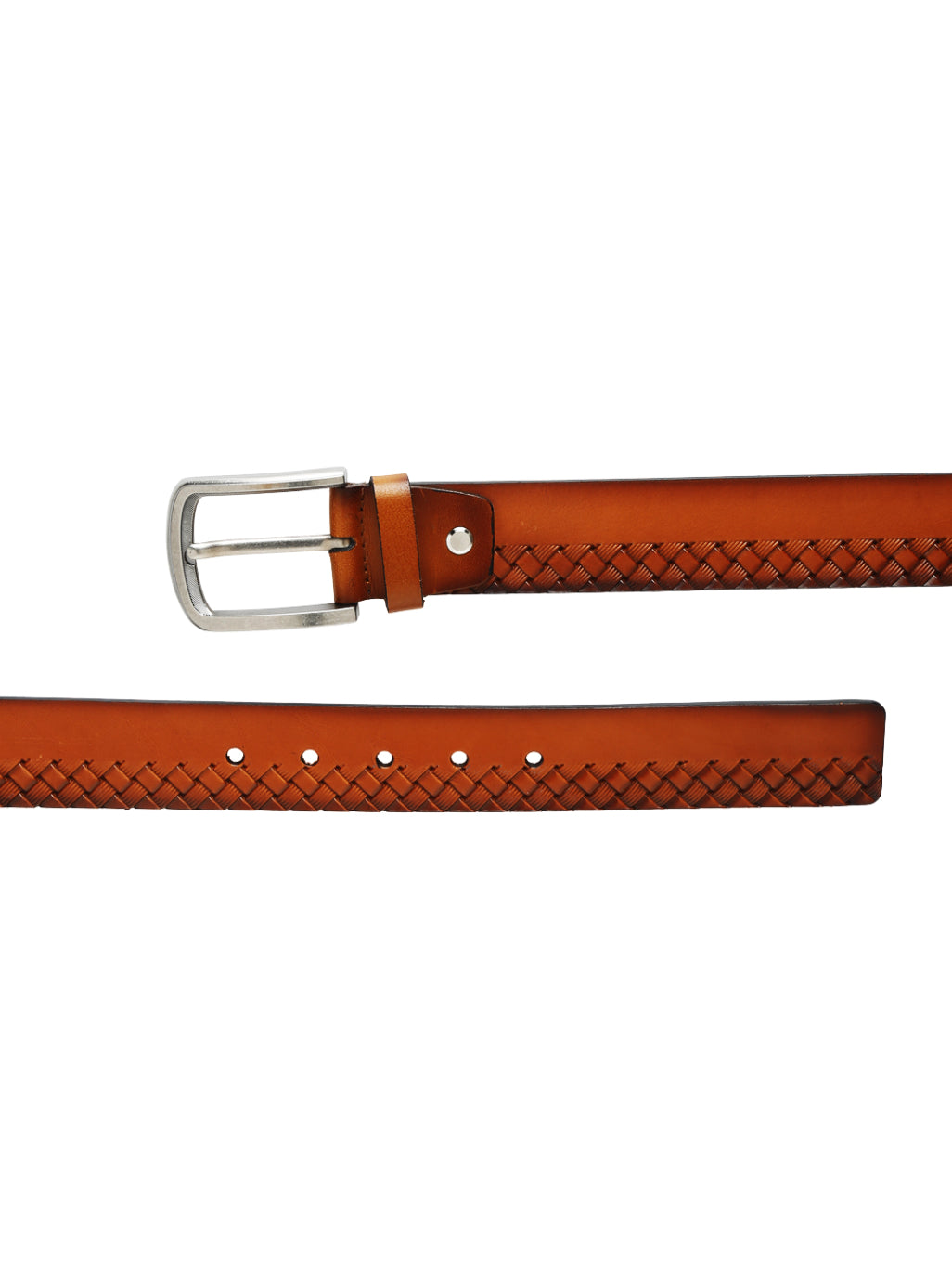 Dual-Texture Leather Belt