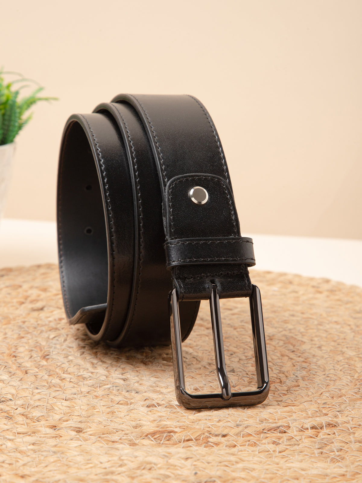 Pebble Grain Casual Leather Belt