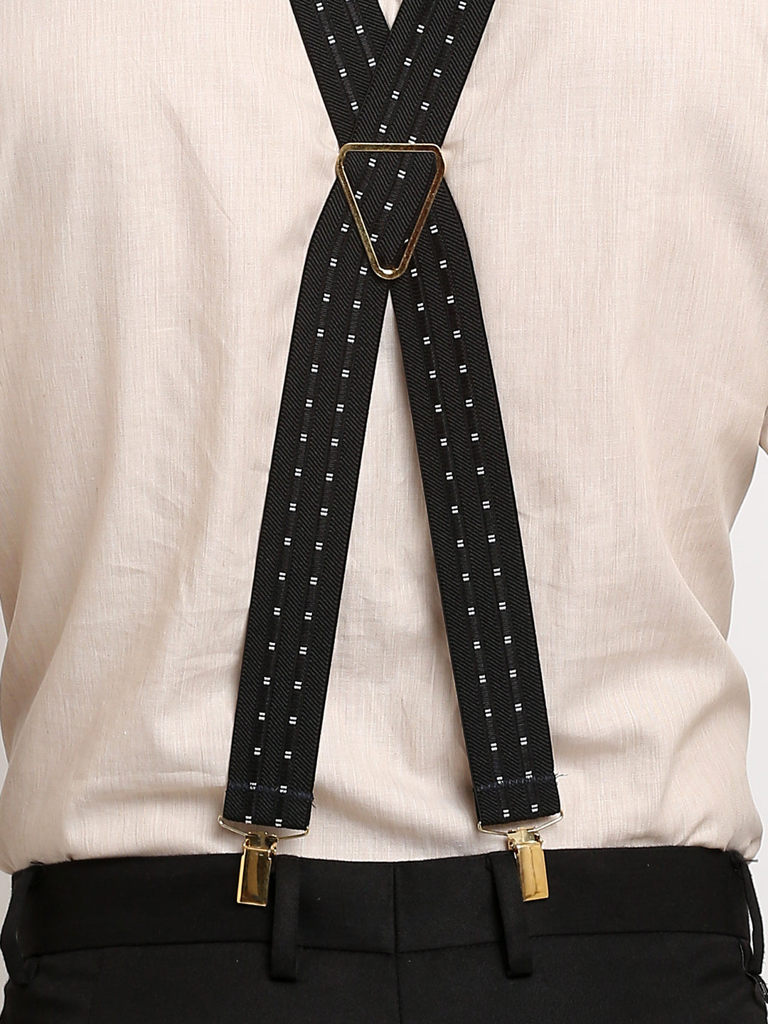 Black Highlight-Stripe Suspenders