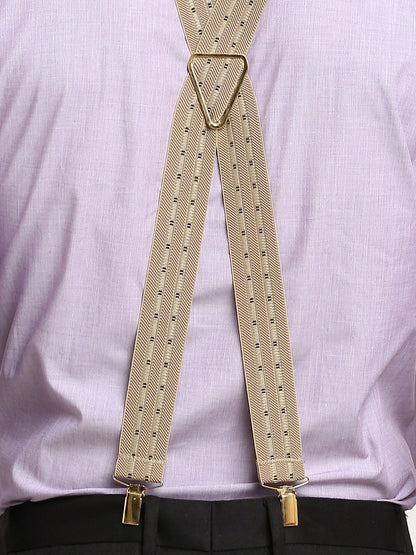 Beige Striped with Highlights Suspender MB-192