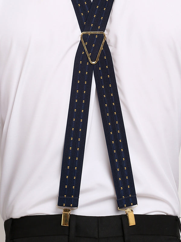 Navy Striped Suspender MB-191