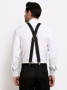 Black Dotted Elastic Suspender MB-168