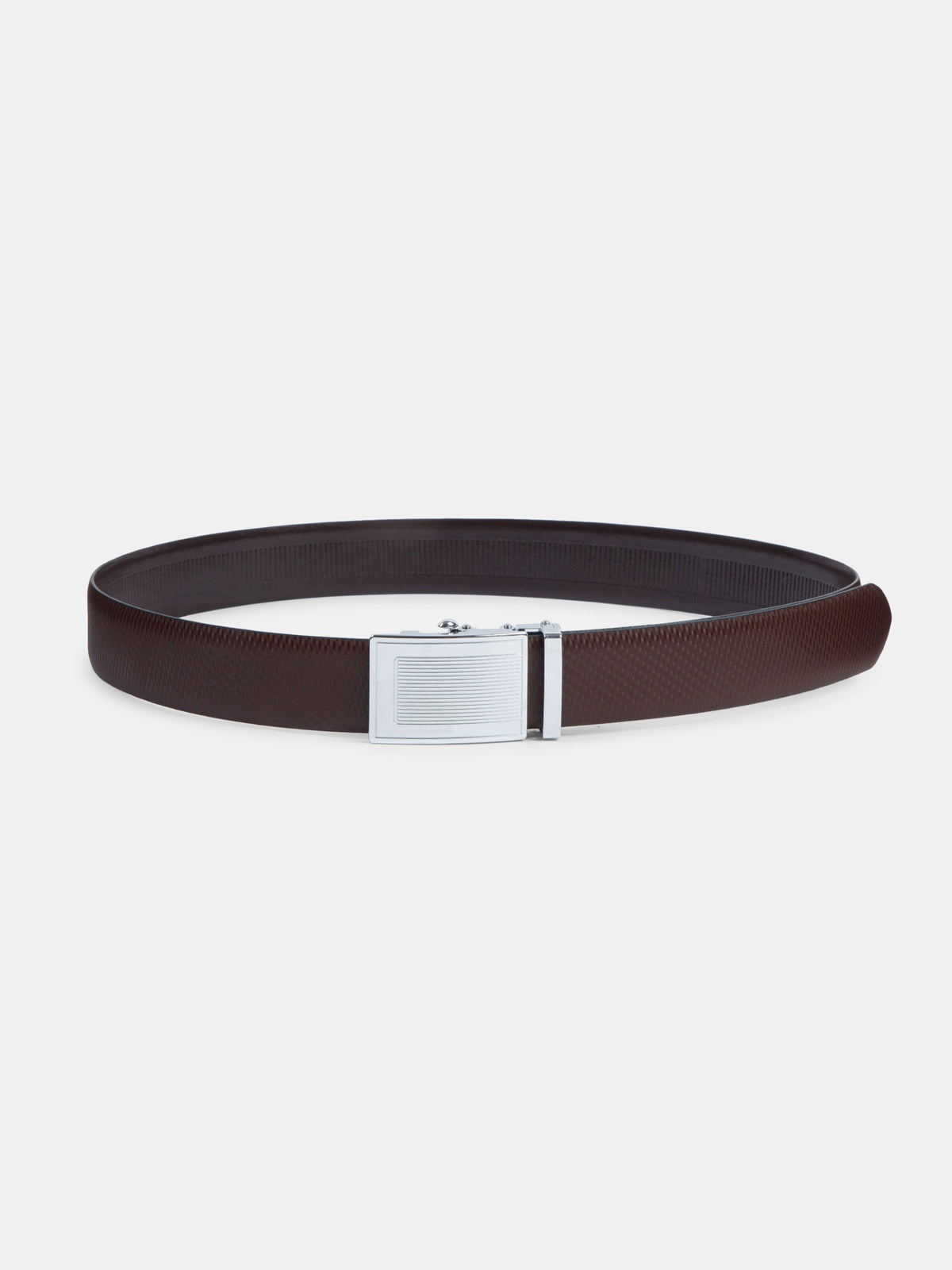 Plus Size Polished Autolock Leather Belt