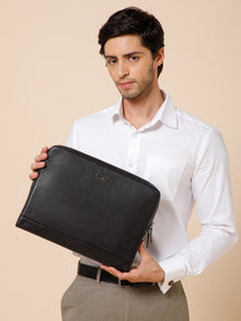 Milled Leather Laptop Sleeve