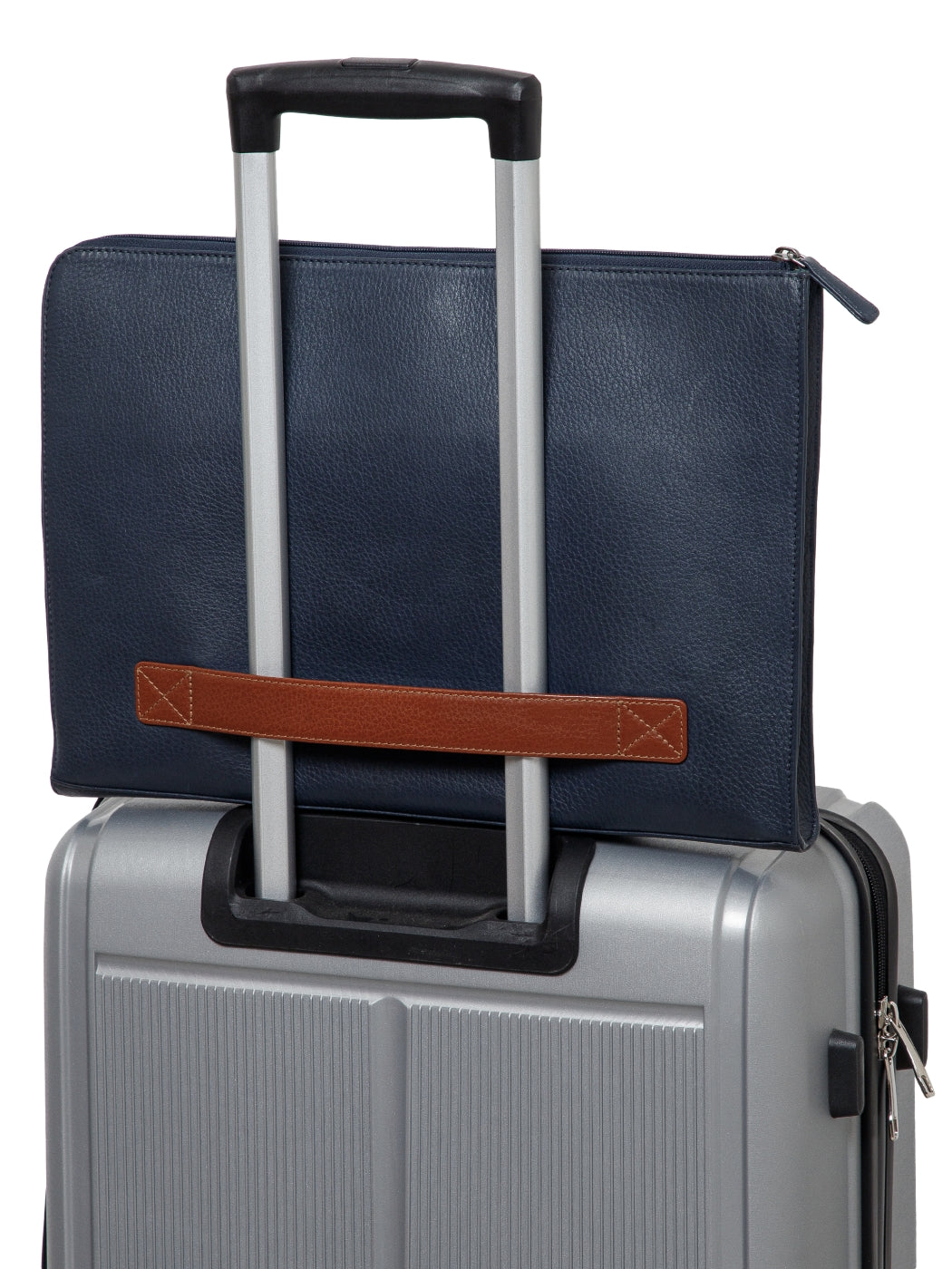 Colorblock Leather Laptop Sleeve
