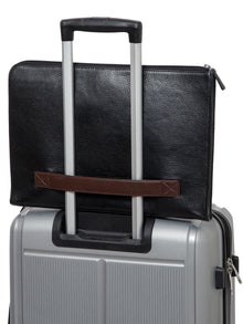 Colorblock Leather Laptop Sleeve