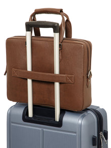 Executive Saffiano Leather Laptop Bag