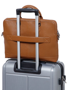 Sleek Leather Laptop Bag